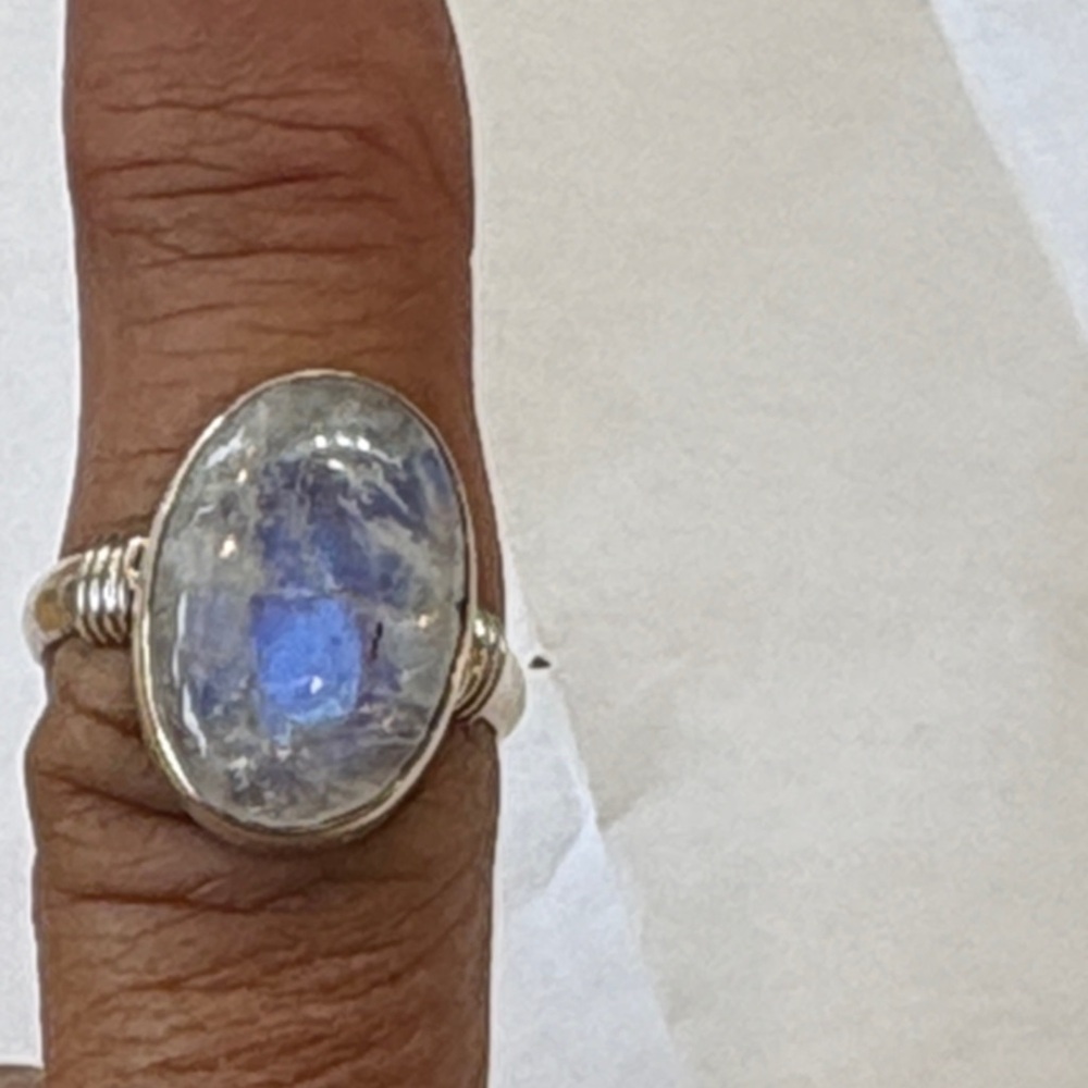 Sterling Silver Moonstone Statement Ring